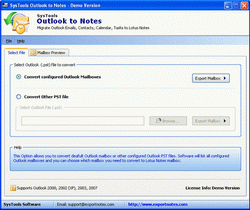 Screenshots of Import Outlook Mail to Lotus Notes